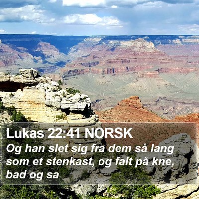 Lukas 22:41 NORSK Bible Verse Image