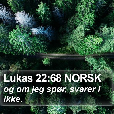 Lukas 22:68 NORSK Bible Verse Image