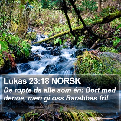 Lukas 23:18 NORSK Bible Verse Image