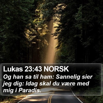 Lukas 23:43 NORSK Bible Verse Image