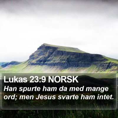 Lukas 23:9 NORSK Bible Verse Image