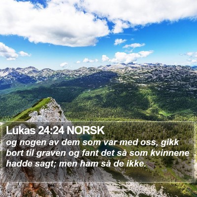 Lukas 24:24 NORSK Bible Verse Image