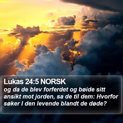 Lukas 24:5 NORSK Bible Verse Image