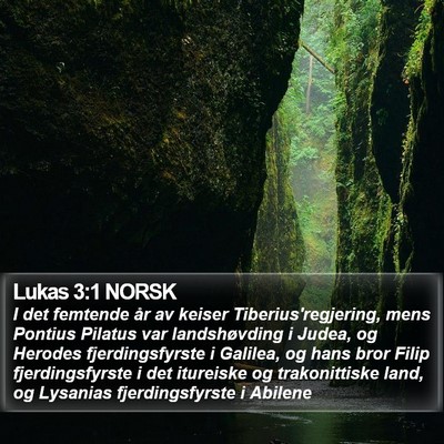 Lukas 3:1 NORSK Bible Verse Image