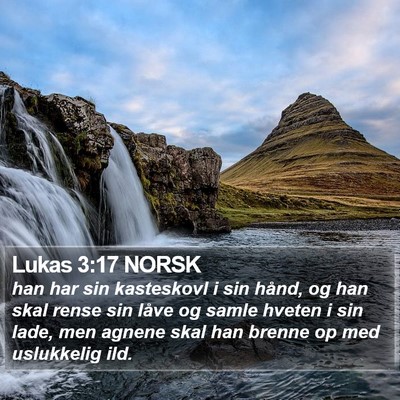 Lukas 3:17 NORSK Bible Verse Image