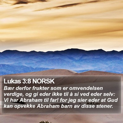 Lukas 3:8 NORSK Bible Verse Image