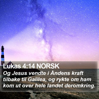 Lukas 4:14 NORSK Bible Verse Image