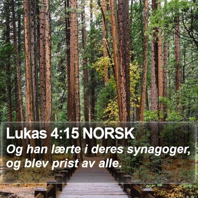 Lukas 4:15 NORSK Bible Verse Image