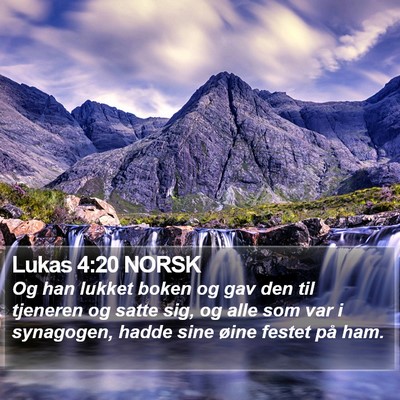 Lukas 4:20 NORSK Bible Verse Image