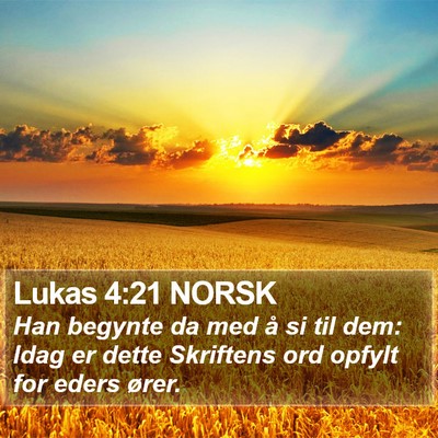 Lukas 4:21 NORSK Bible Verse Image