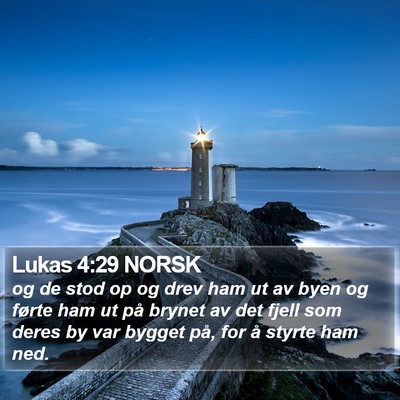Lukas 4:29 NORSK Bible Verse Image