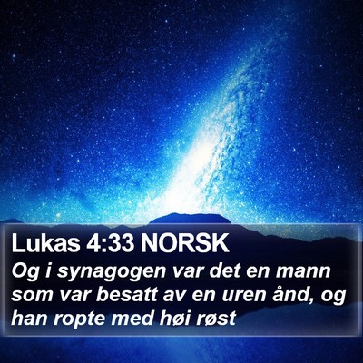 Lukas 4:33 NORSK Bible Verse Image