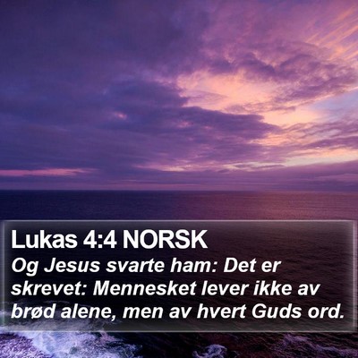 Lukas 4:4 NORSK Bible Verse Image