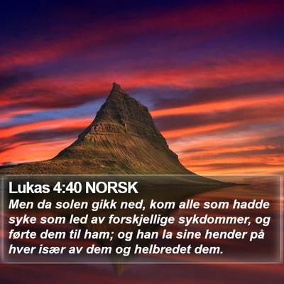 Lukas 4:40 NORSK Bible Verse Image