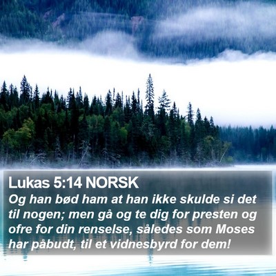 Lukas 5:14 NORSK Bible Verse Image