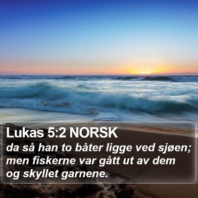 Lukas 5:2 NORSK Bible Verse Image