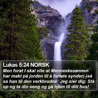 Lukas 5:24 NORSK Bible Verse Image