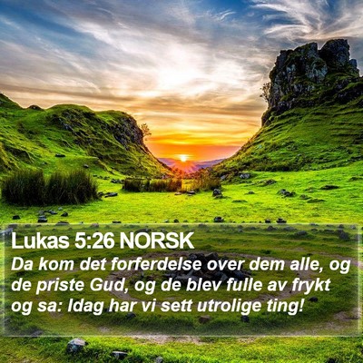 Lukas 5:26 NORSK Bible Verse Image