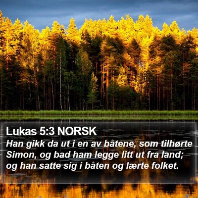 Lukas 5:3 NORSK Bible Verse Image
