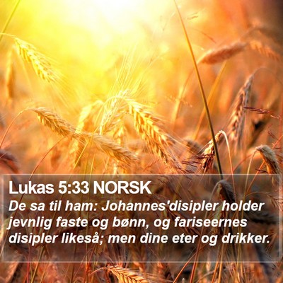 Lukas 5:33 NORSK Bible Verse Image
