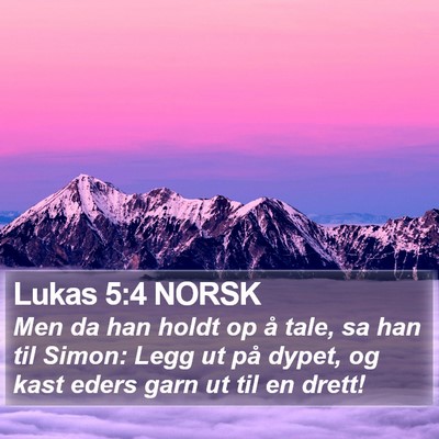 Lukas 5:4 NORSK Bible Verse Image