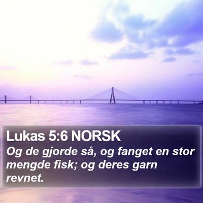 Lukas 5:6 NORSK Bible Verse Image