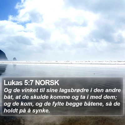 Lukas 5:7 NORSK Bible Verse Image