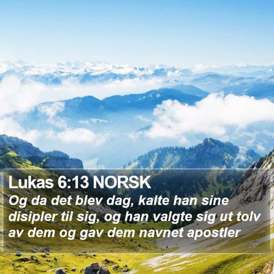 Lukas 6:13 NORSK Bible Verse Image