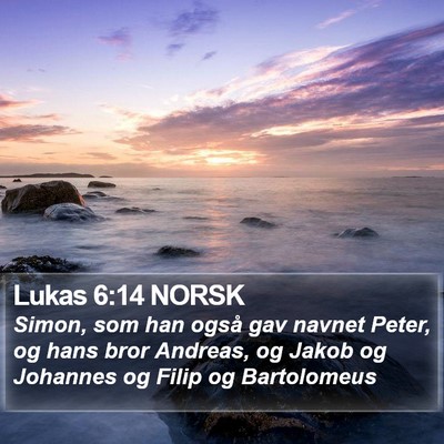 Lukas 6:14 NORSK Bible Verse Image
