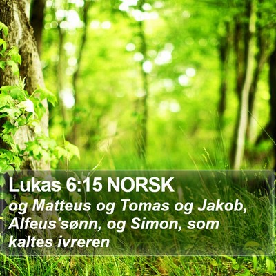 Lukas 6:15 NORSK Bible Verse Image
