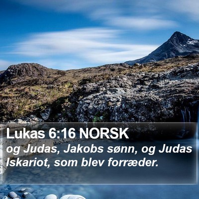Lukas 6:16 NORSK Bible Verse Image