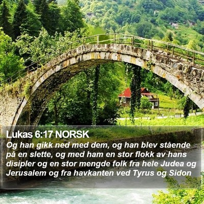 Lukas 6:17 NORSK Bible Verse Image