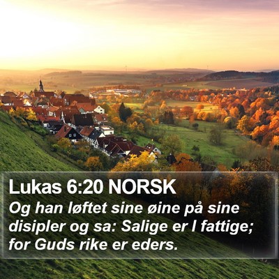 Lukas 6:20 NORSK Bible Verse Image