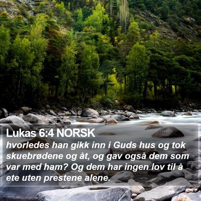 Lukas 6:4 NORSK Bible Verse Image