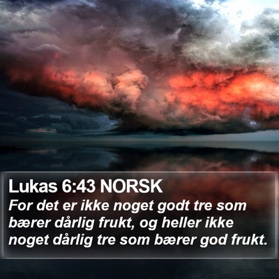 Lukas 6:43 NORSK Bible Verse Image