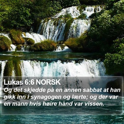 Lukas 6:6 NORSK Bible Verse Image