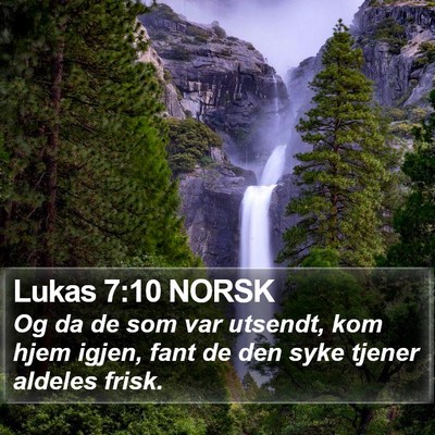 Lukas 7:10 NORSK Bible Verse Image