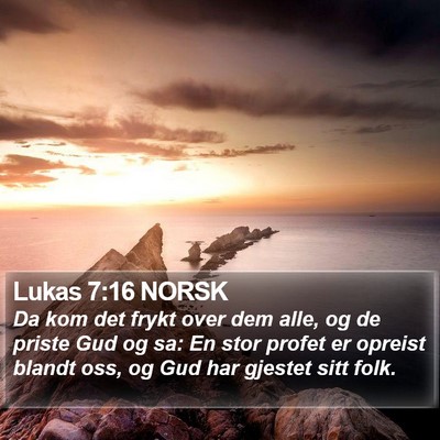 Lukas 7:16 NORSK Bible Verse Image