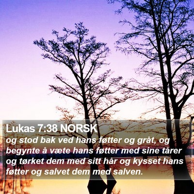 Lukas 7:38 NORSK Bible Verse Image