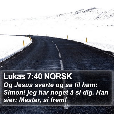 Lukas 7:40 NORSK Bible Verse Image