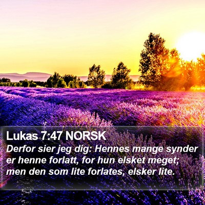 Lukas 7:47 NORSK Bible Verse Image