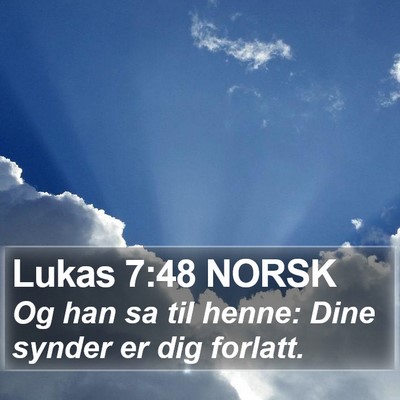 Lukas 7:48 NORSK Bible Verse Image