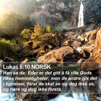 Lukas 8:10 NORSK Bible Verse Image