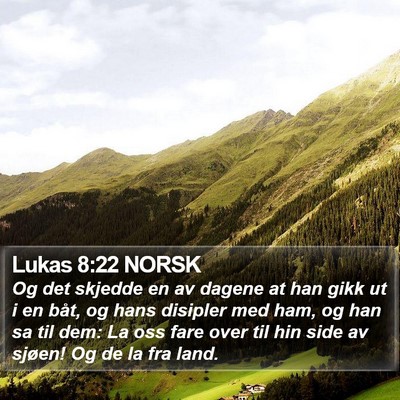 Lukas 8:22 NORSK Bible Verse Image