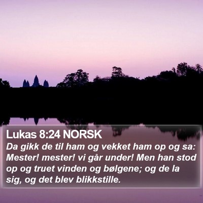 Lukas 8:24 NORSK Bible Verse Image