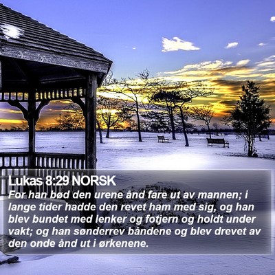 Lukas 8:29 NORSK Bible Verse Image