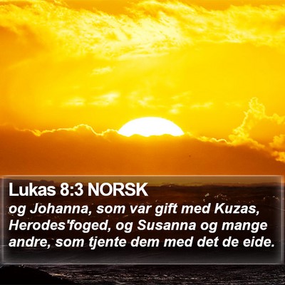 Lukas 8:3 NORSK Bible Verse Image
