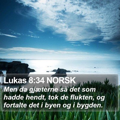 Lukas 8:34 NORSK Bible Verse Image