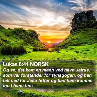 Lukas 8:41 NORSK Bible Verse Image