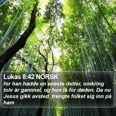 Lukas 8:42 NORSK Bible Verse Image